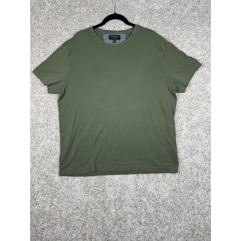 Banana Republic Dress Crew Tee Mens XL Olive Green Minimalist Shirt